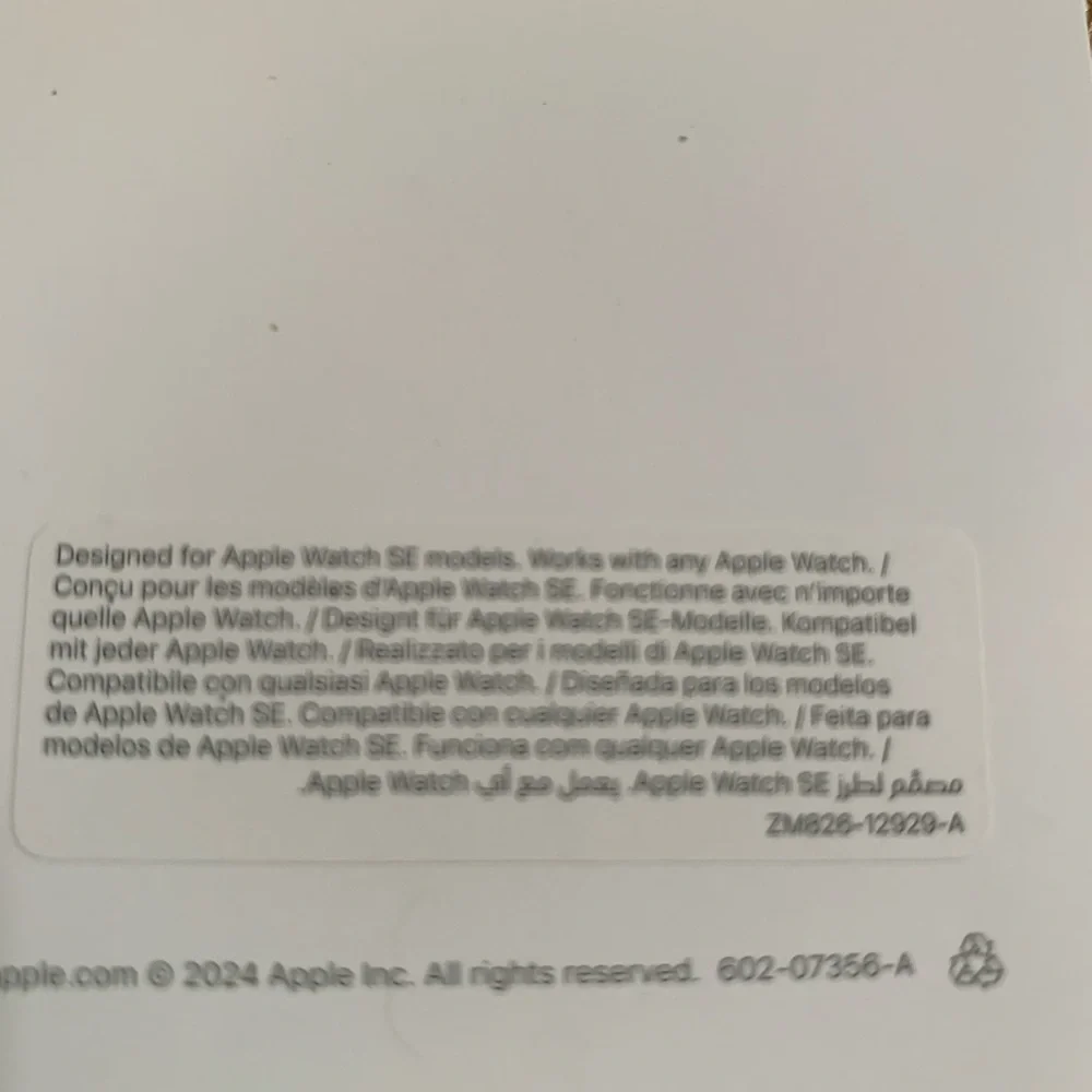 Apple Silicone Sport band only-40 mm, Stainless Steel Pin S/M Starlight NIB